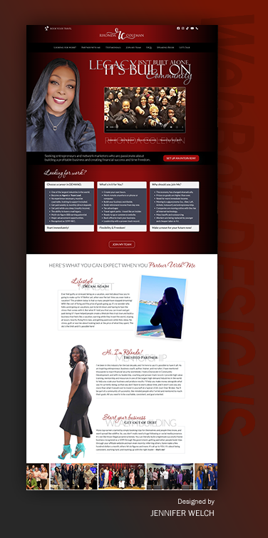 wedding venue landing page website