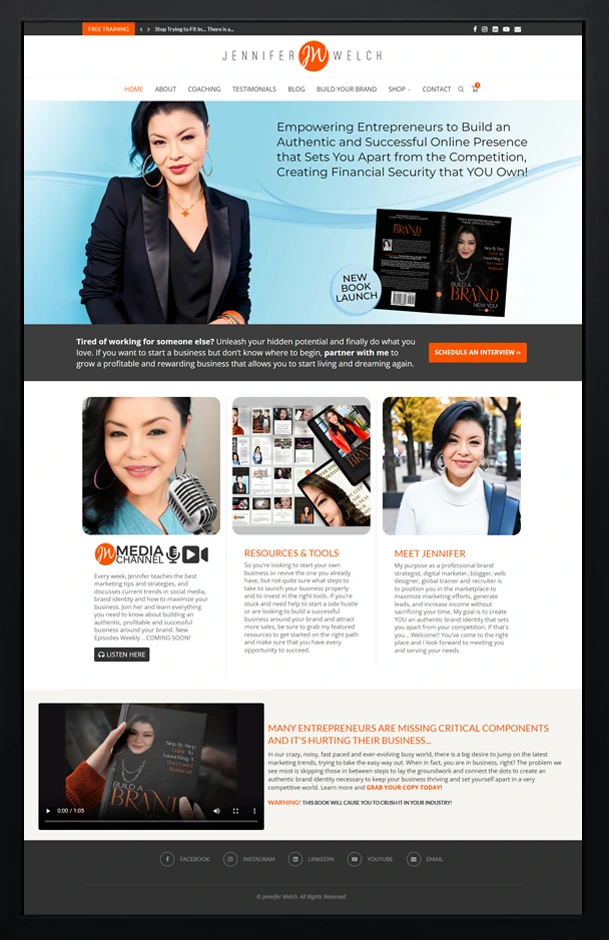 Jennifer Welch website redesign