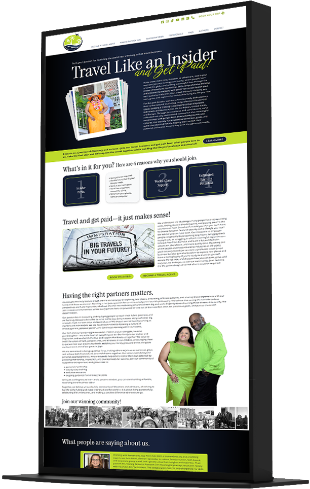 Travel Business Marketing website