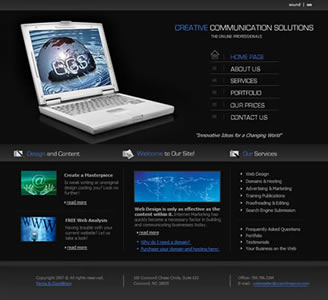 tech website design