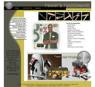 hardware store website design